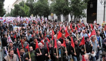 Тысячи людей участвовали во вчерашних стачечных митингах ПАМЕ